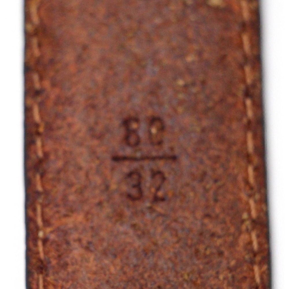 Fossil BROWN GENUINE LEATHER 1 1/8"Wd STITCH DRESS CASUAL MEN'S BELT 32/80 (X37 - Picture 14 of 16